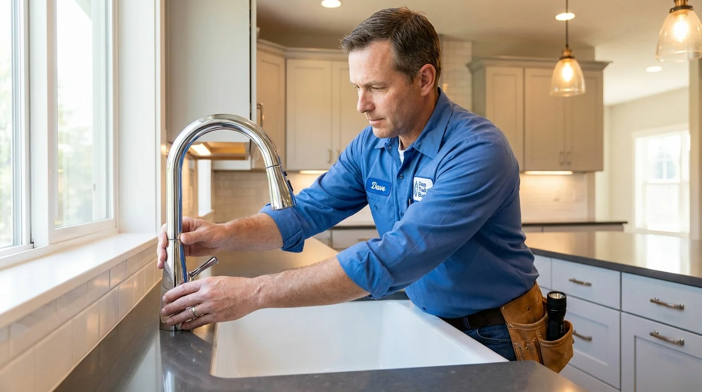 Kitchen faucet installation by Johns Plumbing LLC in Blue Springs